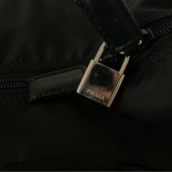 Prada Vintage Nylon Black Duffel Travel Bag Carry On Authentic Vintage - Picture 14 of 15